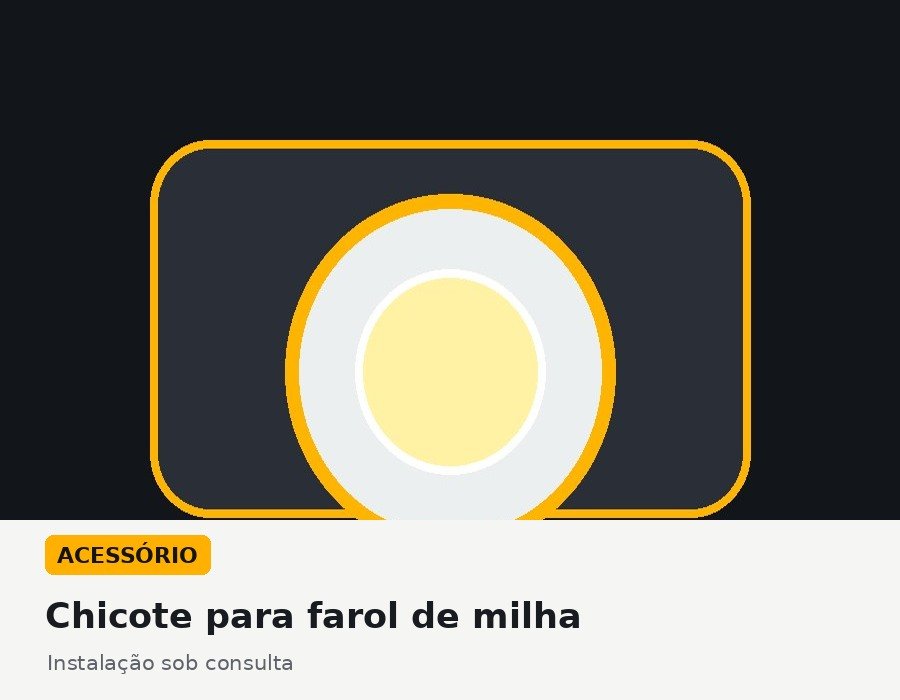 Chicote para farol de milha