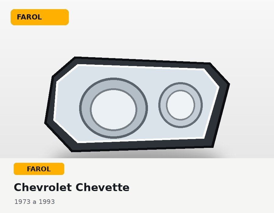 Par de faróis Chevrolet Chevette para Chevrolet Chevette