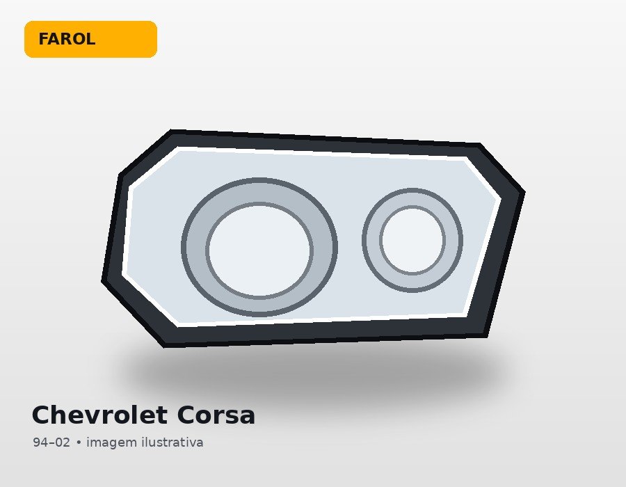 Par de faróis Chevrolet Corsa Wind para Chevrolet Corsa Wind de 1994 a 2002
