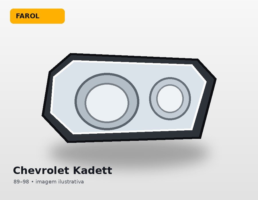 Par de faróis Chevrolet Kadett para Chevrolet Kadett de 1989 a 1998