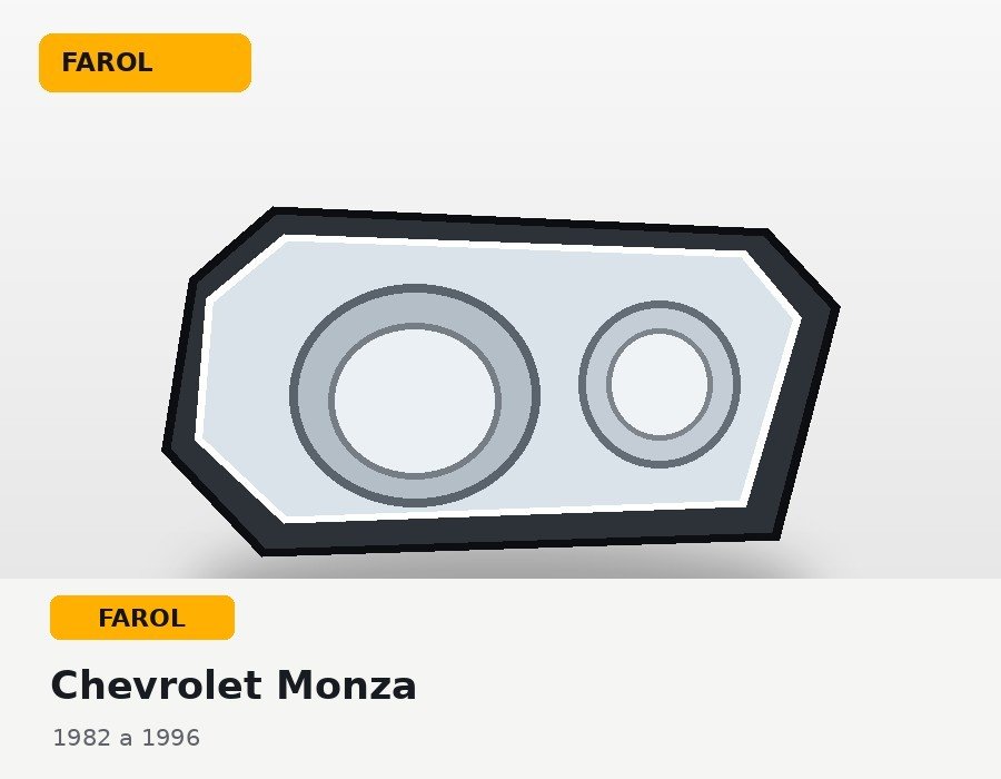 Par de faróis Chevrolet Monza para Chevrolet Monza de 1982 a 1996