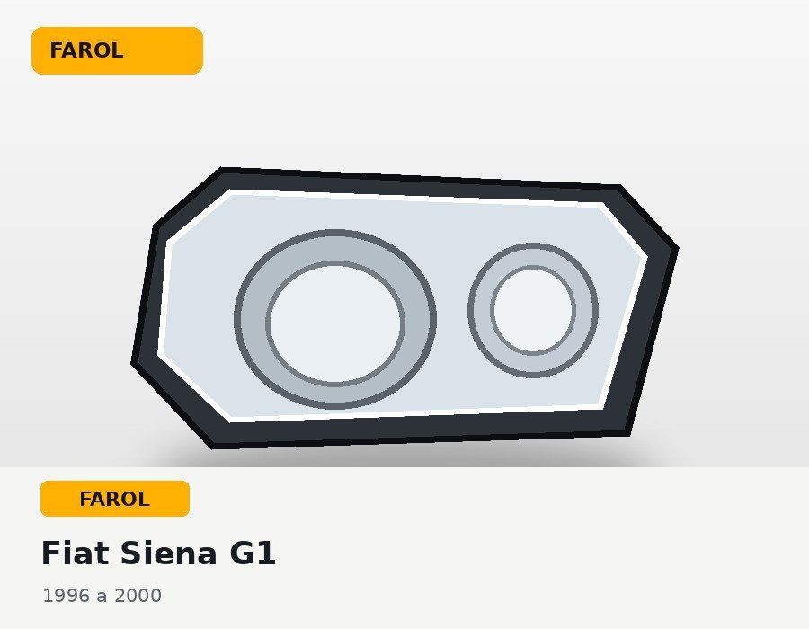 Par de faróis Fiat Siena G1 para Fiat Siena G1 de 1996 a 2000