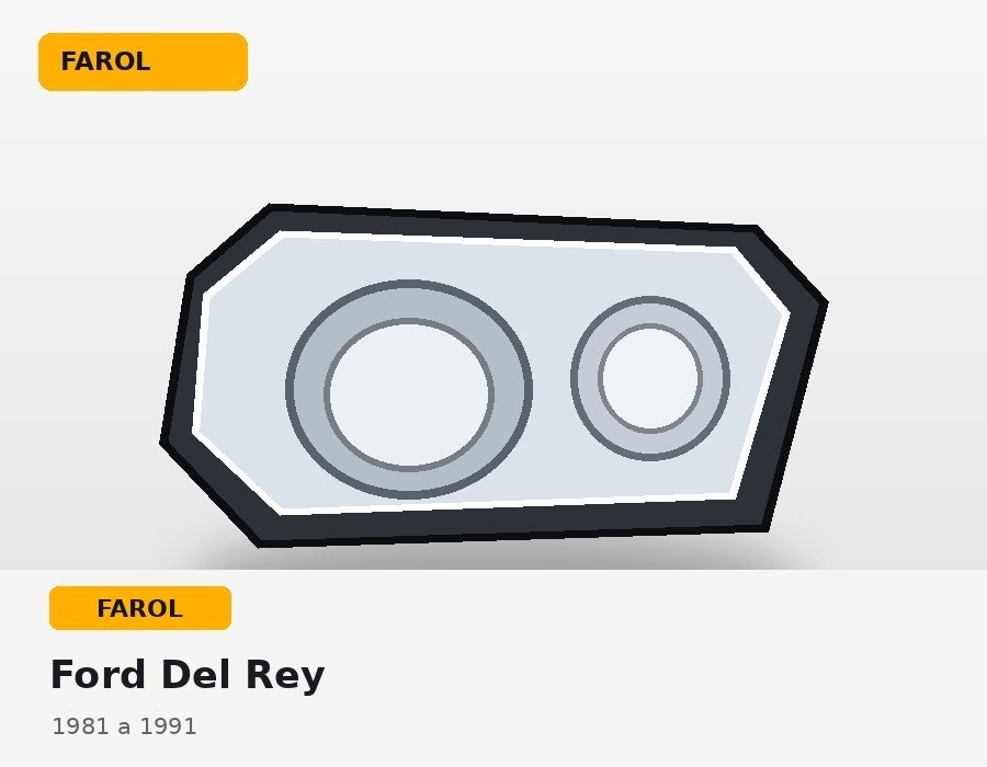 Par de faróis Ford Del Rey para Ford Del Rey de 1981 a 1991