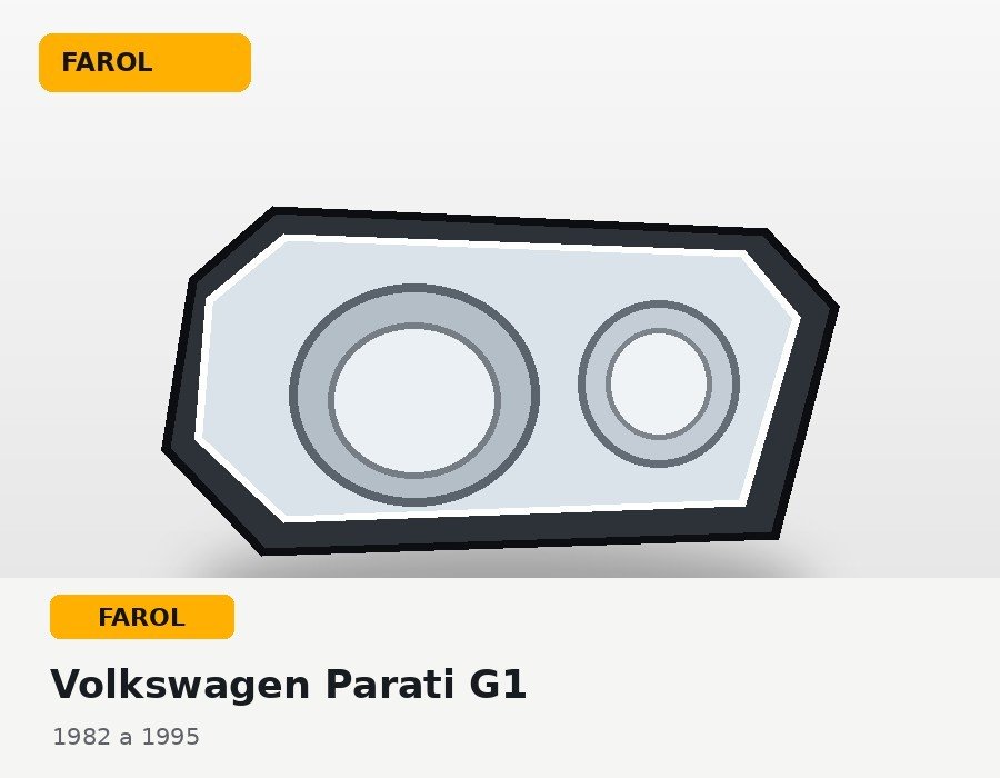 Par de faróis Volkswagen Parati G1 para Volkswagen Parati G1 de 1982 a 1995