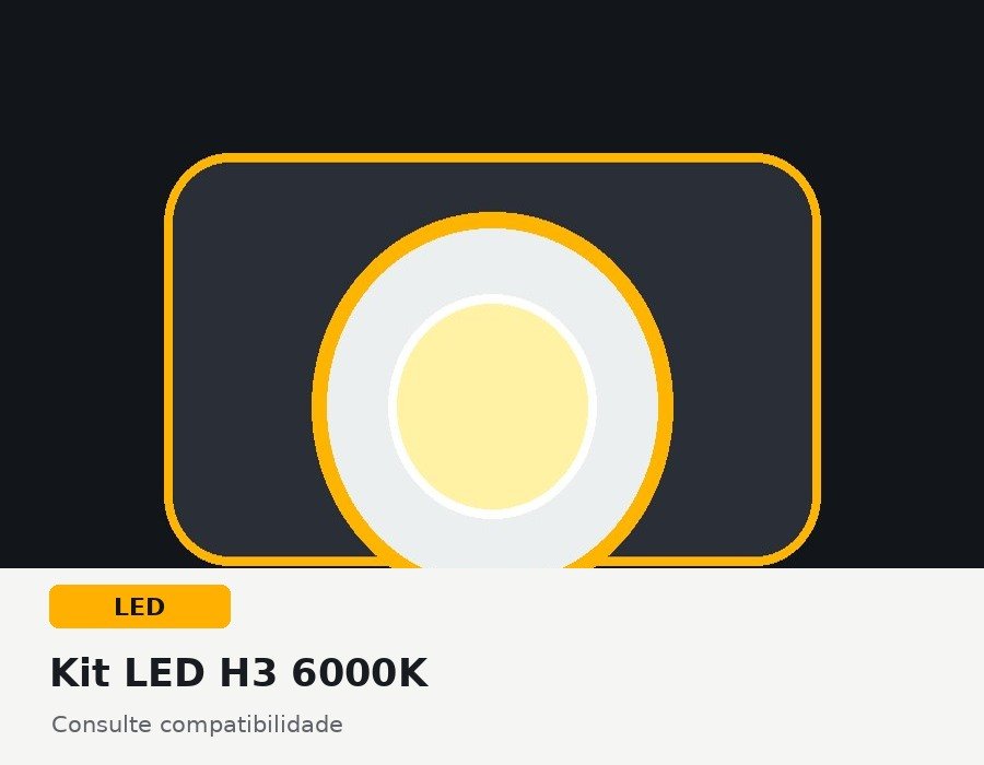 Kit lâmpadas LED H3 6000K