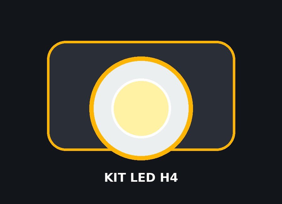 Kit lâmpadas LED H4 6000K