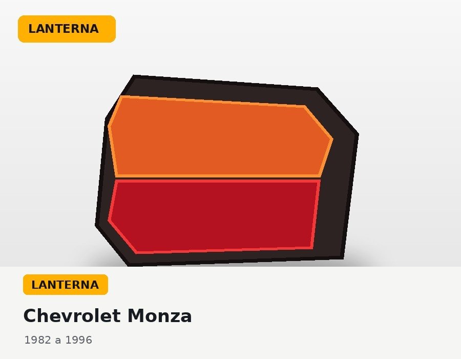 Par de lanternas Chevrolet Monza para Chevrolet Monza de 1982 a 1996