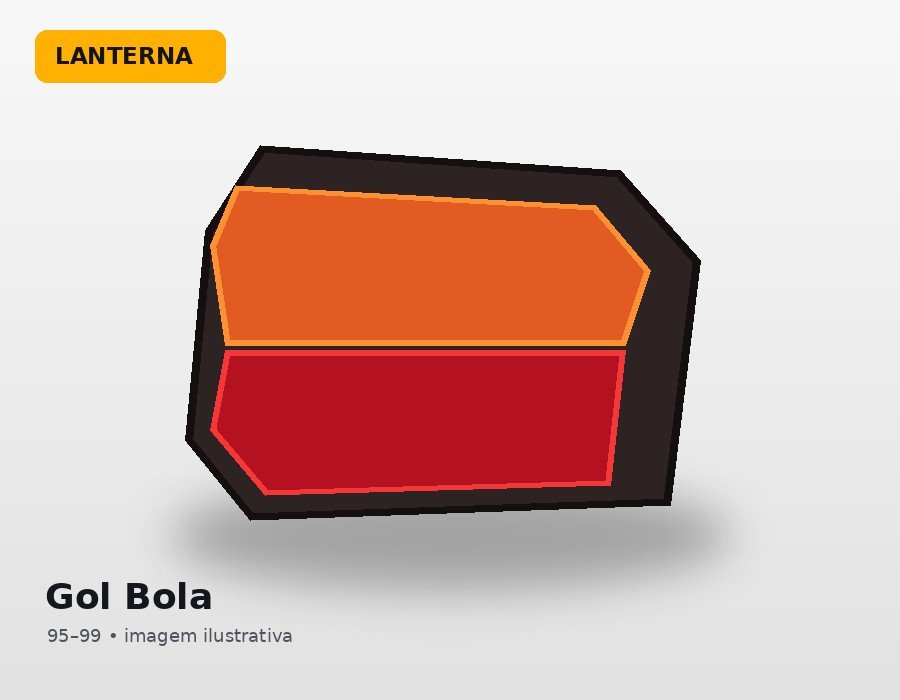 Par de lanternas Gol Bola para Volkswagen Gol Bola