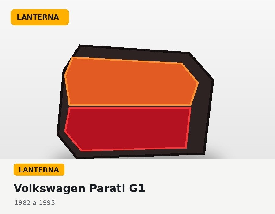Par de lanternas Volkswagen Parati G1 para Volkswagen Parati G1 de 1982 a 1995